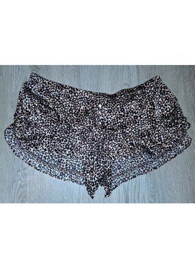 Vintage Victoria's Secret 100% Silk Leopard Print Pajama Shorts Size XS READ!